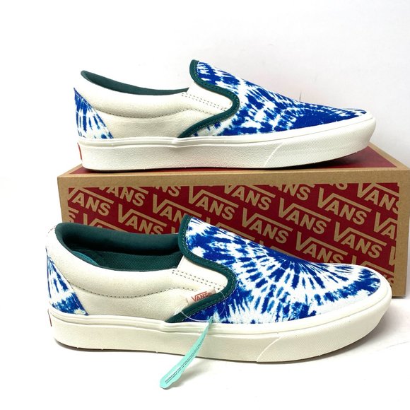 VANS Comfycush Slip-On Tie-Dyeclsh blue Casual Sneakers Women's Size VN0A3WMD1S1 - Picture 2 of 10